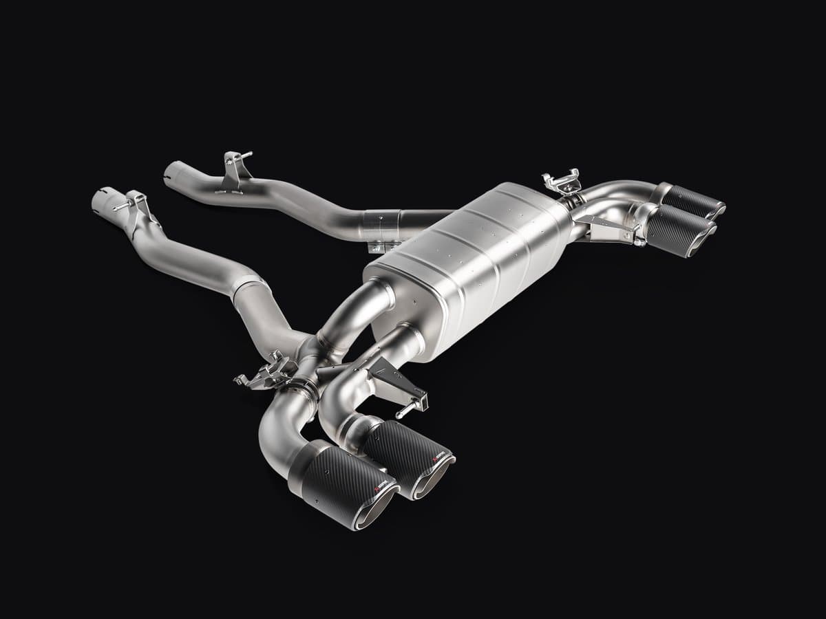 Akrapovič Slip-On Line (Titanio) — para vehículos con OPF/GPF (colas de carbono obligatorias, se venden aparte) — BMW M5 / M5 Competition (F90 OPF/GPF, 2020)