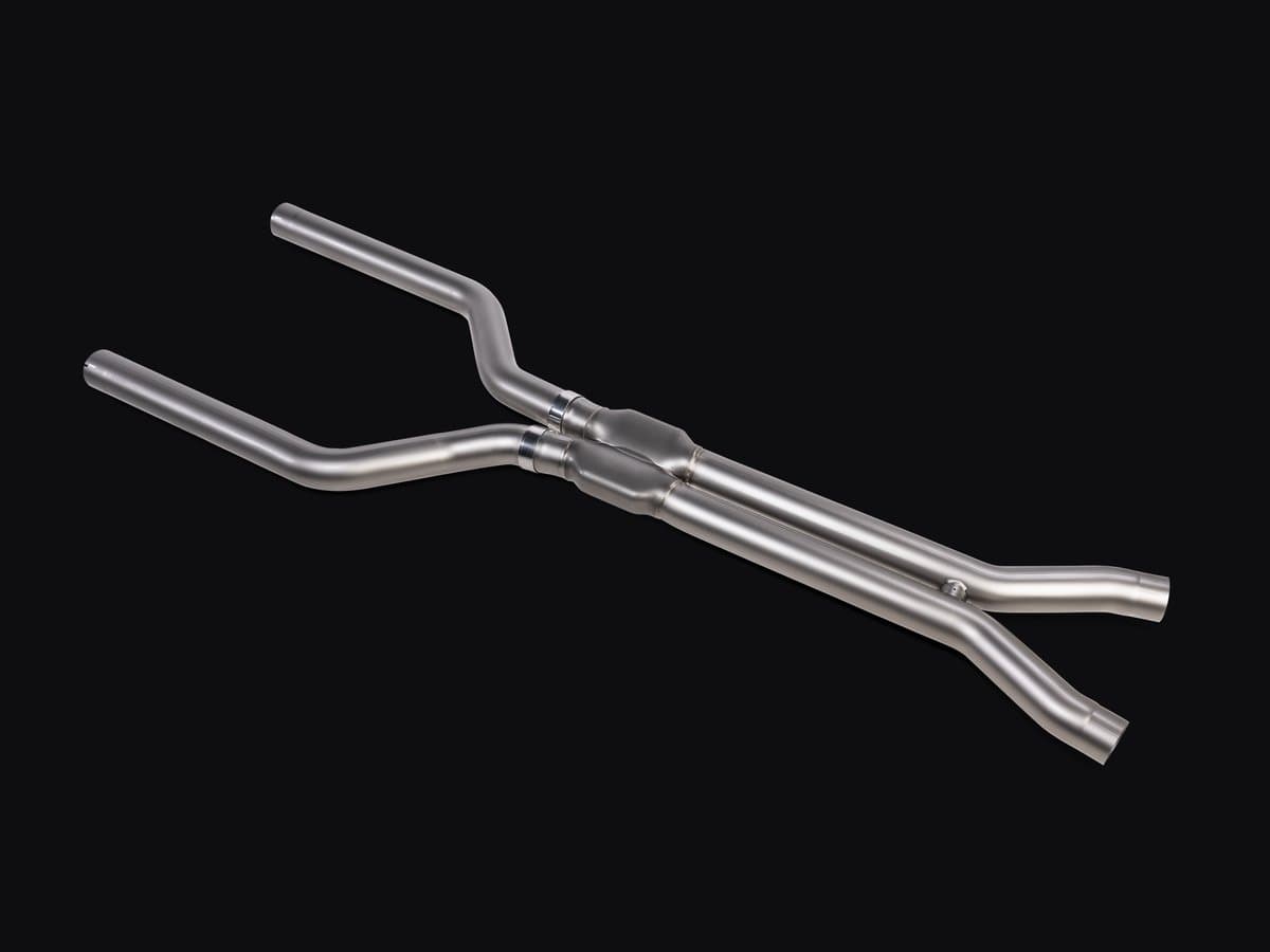 Akrapovič Evolution Link Pipe Set (Titanio) — upgrade del Slip-On a sistema Evolution — BMW X5 M / X6 M (F95/F96, 2020-2023, pre-restyling — no compatible con el facelift 2023)